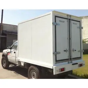 Refrigerated Truck Container Parked On A Loading Bay