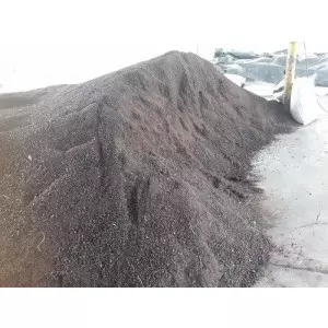 Close-up Of Rich Dark Bio Compost Texture Showing Decomposed Organic Matter