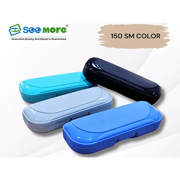Durable Hard Eyeglass Case With Secure Closure Placed On Wooden Surface