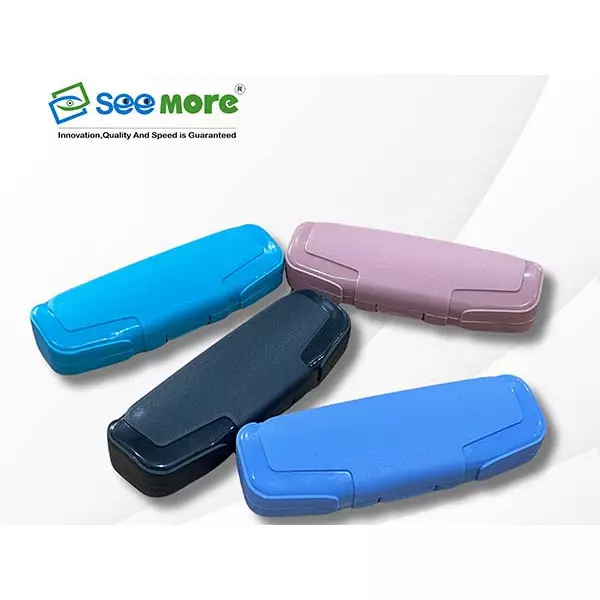 Plastic Spectacle Box Open Showing Inside Padding For Eyeglasses Protection