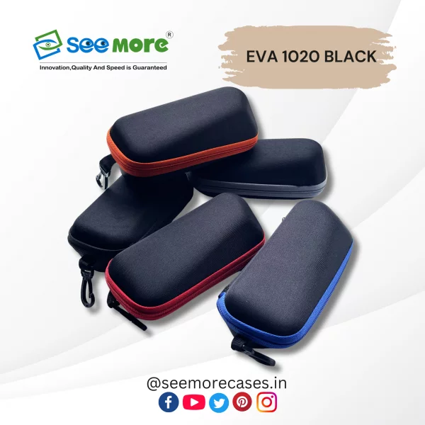 Plastic Spectacle Case Open Showing Soft Inner Lining Designed For Eye Glasses Protection