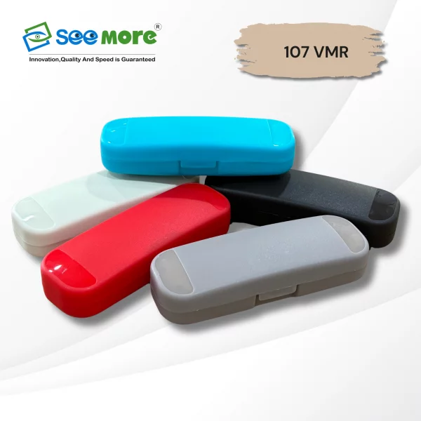 Durable Spectacle Case In Black With Secure Closure Placed On White Surface