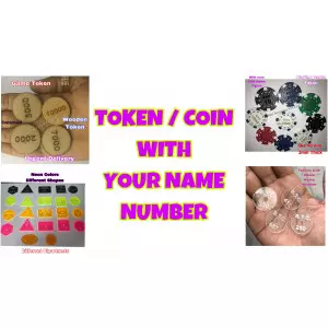 Plastic Tokens Customised