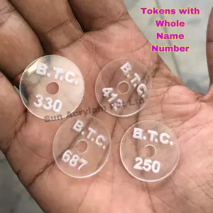 Token Acrylic Customised