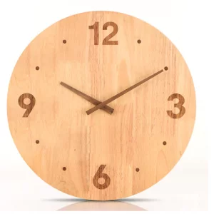 Acrylic DIY Wall Clock Kit Showing Parts Laid Out Clearly On A Wooden Table