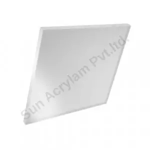 Clear Acrylic Gift Tags With Printed Logos Arranged On A Wooden Table