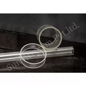 Clear Acrylic Pipe Section Showing Smooth Surface And Uniform Thickness