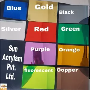 Shiny Reflective Mirror Acrylic Sheet Showing Clear Reflection