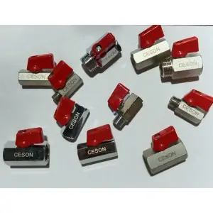 Chrome Plated Brass Mini Ball Valve Showing Compact Design And Shiny Surface