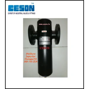 Flanged Moisture Separator Installed In Industrial Piping System