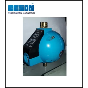 Mechanical Auto Drain Valve Showing Metal Body With Inlet And Outlet Ports
