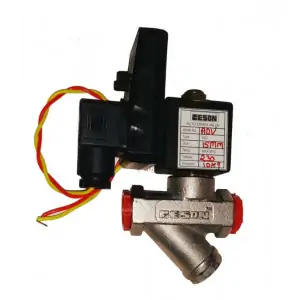 Stainless Steel Drain Valve Installed On Industrial Piping System