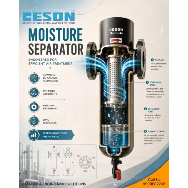 Tread Moisture Separator Used In Industrial Steam Line Application