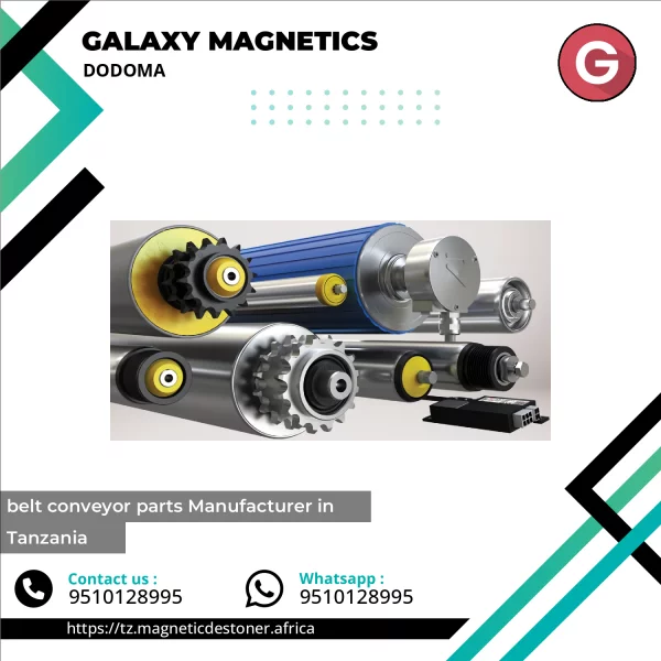 Close-up Of Heavy-duty Belt Conveyor Rollers And Pulleys Assembled On Industrial Conveyor System