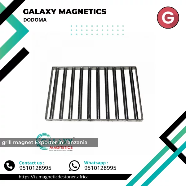 Industrial Grill Magnet With Grid Design Installed In Processing Pipeline