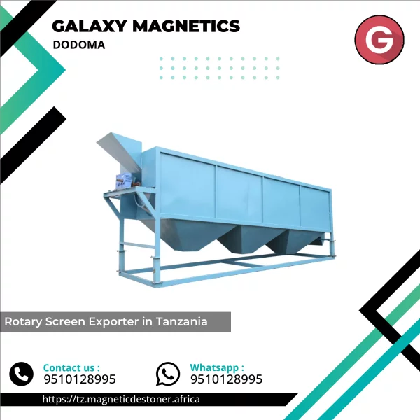 Rotary Screen Machine Used For Material Screening In Industrial Applications