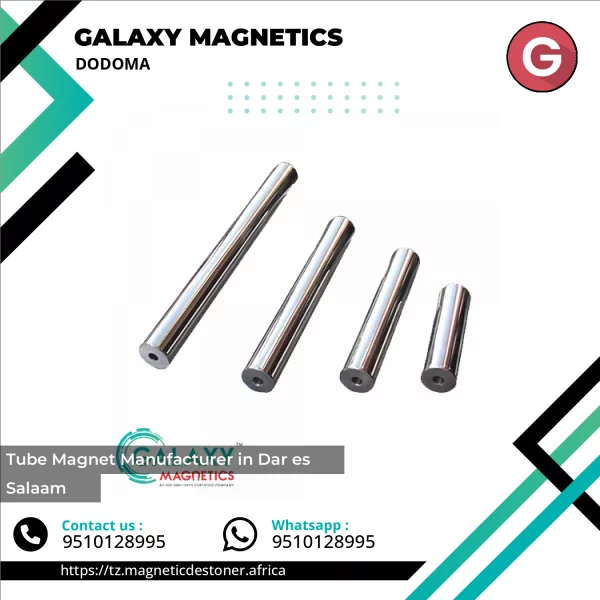 Tube Magnet Installed On Conveyor System Removing Metal Contaminants
