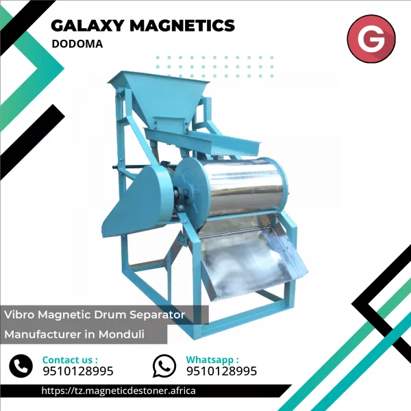 Vibro Magnetic Drum Separator Installed In Industrial Setting