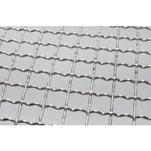 Close-up View Of Stainless Steel Crimped Wire Mesh Showing Woven Pattern