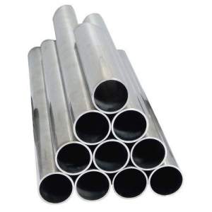Close-up View Of Stainless Steel Pipes Showing Smooth Surface Finish