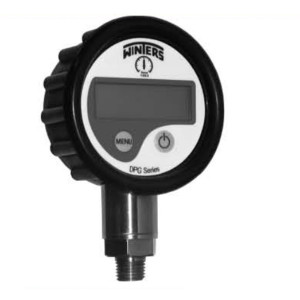 Differential Pressure Gauge Showing Two Connected Pressure Ports With Dial Display