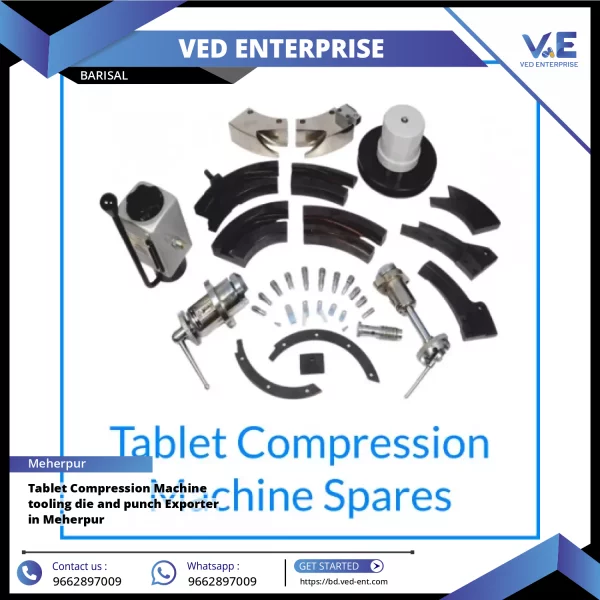 Close-up View Of Tablet Compression Machine Tooling Die And Punch Showing Metal Surface Details
