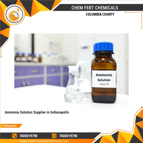 Container Of Industrial Ammonia Solution With Measuring Cup In Warehouse Setting