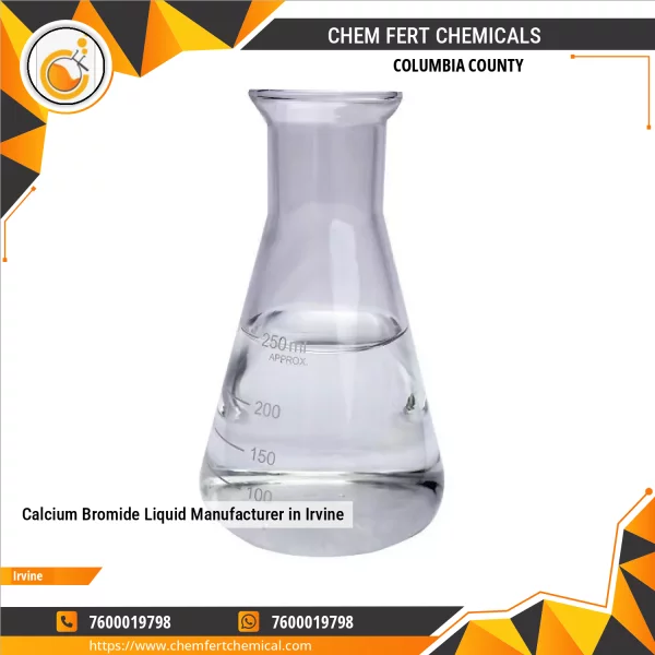 Industrial Container With Clear Liquid Calcium Bromide Used In Oilfield Drilling