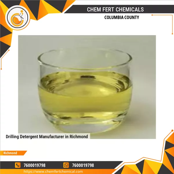 Container Of Industrial Drilling Detergent Chemical Being Poured Into Mixing Tank
