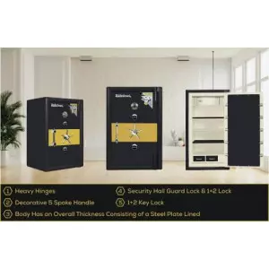 Siddheshwari Gray Two Keys Locker Safe