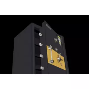Fire Proof Safe Showing Sturdy Door And Secure Locking Mechanism