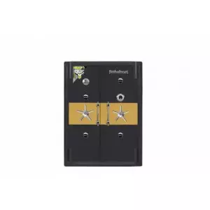 Metal Security Safe With Steel Body Showing Lock And Handle