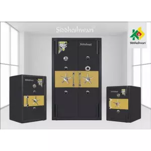 Mild Steel Security Safe Showing Robust Door With Secure Locking Mechanism