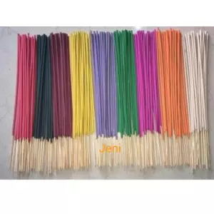 Close-up Of Natural Dhoop Agarbatti Sticks Burning During A Traditional Pooja