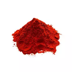 Bright Red Kumkum Powder In Decorative Container