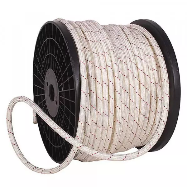 Bundle Of Nylon Static Climbing Ropes Laid Out Showing Texture