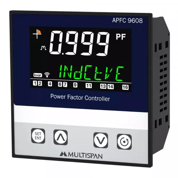 Automatic Power Factor Controller Unit Installed In Industrial Panel