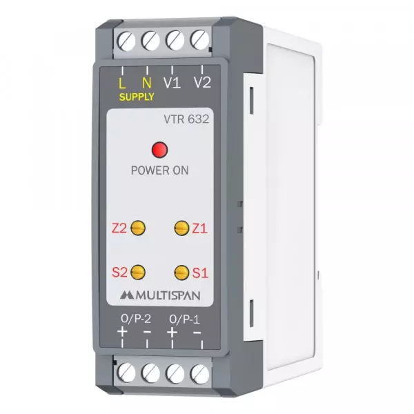 Voltage Transducer Device Showing Input And Output Connections On Control Panel