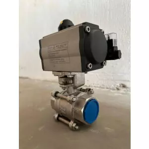 Pneumatic 3 Pc Design Floating Ball Valve