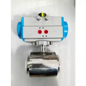 Pneumatic 3 Pc. TC Ends Floating Ball Valve