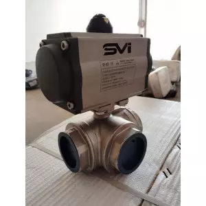 Pneumatic 3 Way Floating Ball Valve