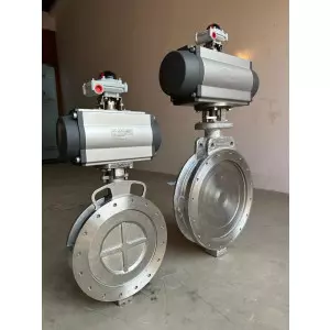 Pneumatic Double Eccentric Off Set Disc Wafer Type Butterfly Valve
