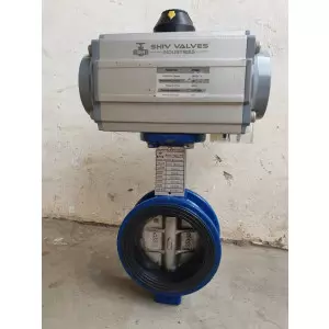 Pneumatic Rubber Lined Wafer Type Butterfly Valve