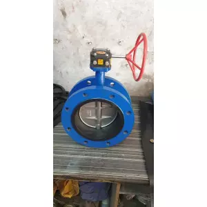 Rubber Lined Wafer Type Double Flange Butterfly Valve