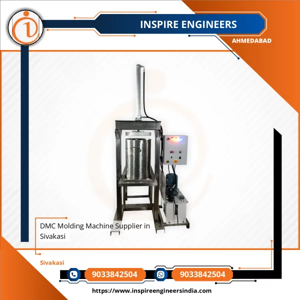 DMC Molding Machine Operating In An Industrial Setup Showing Hydraulic Press Mechanism