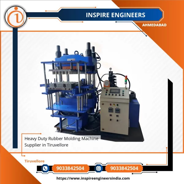 Heavy Duty Rubber Molding Machine Operating In Industrial Setting
