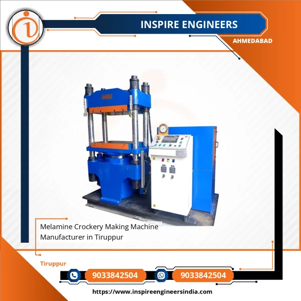 Melamine Crockery Making Machine At Work In A Manufacturing Plant