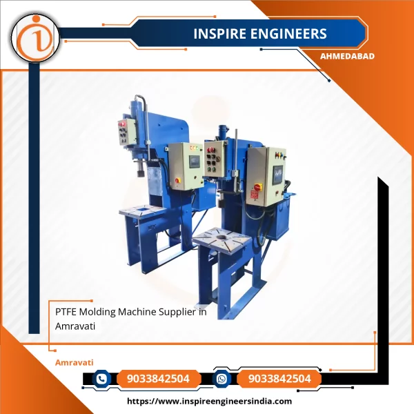 PTFE Molding Machine Operating In An Industrial Setting