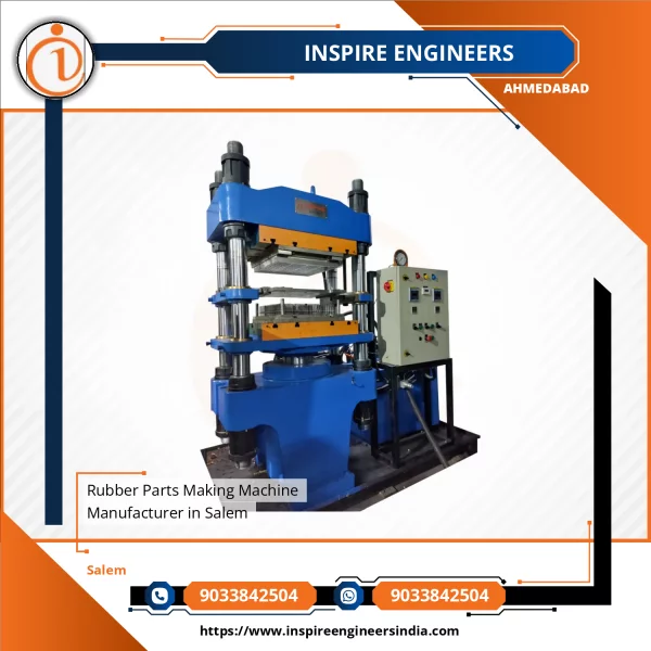 Hydraulic Rubber Parts Making Machine Operating With Control Panel Visible