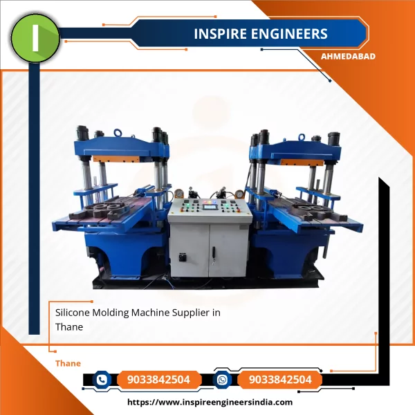 Hydraulic Silicone Molding Machine Operating In Industrial Setting